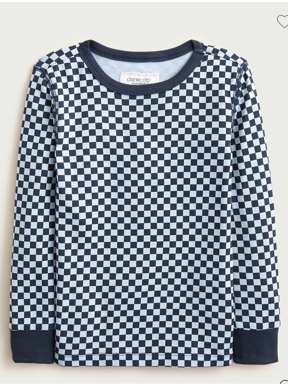 Kids Checkerboard Long Sleeve Pajama Set - Black & White - Picture 2 of 5